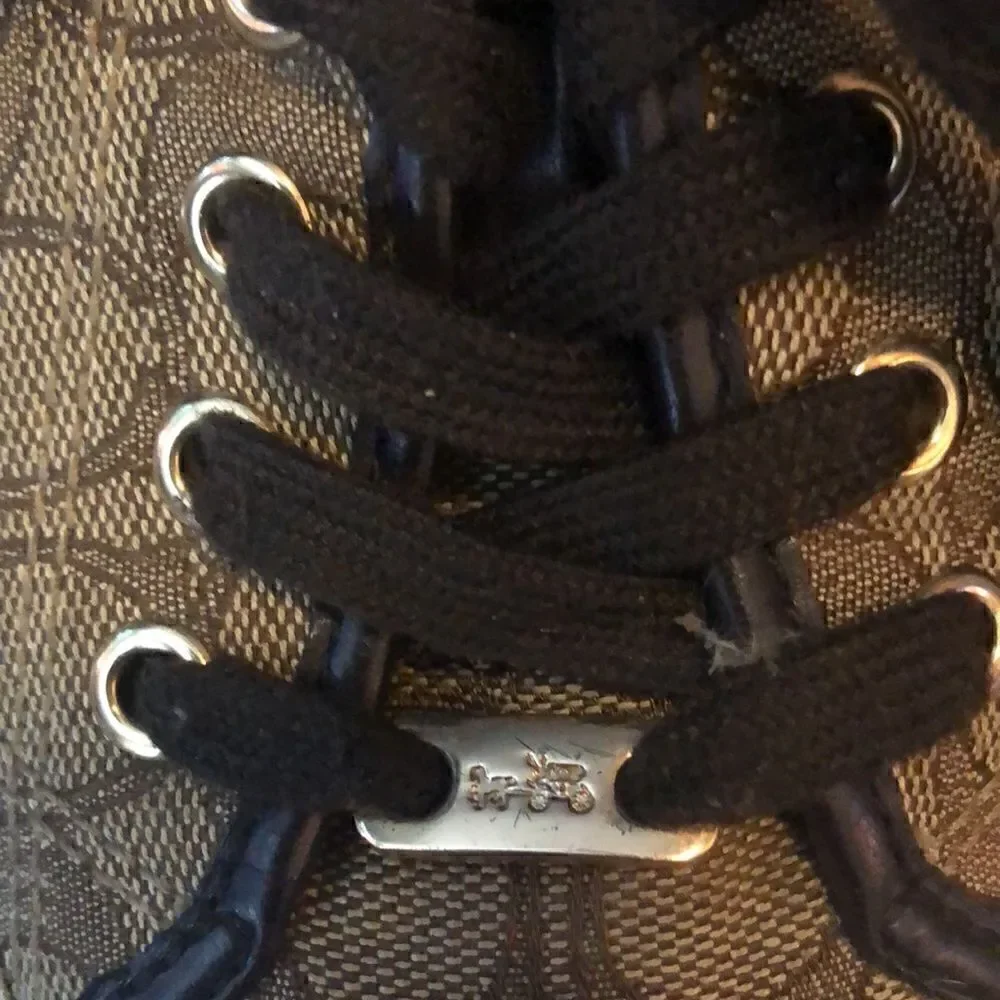 COACH brown “Empire” canvas sneakers brown size 8B